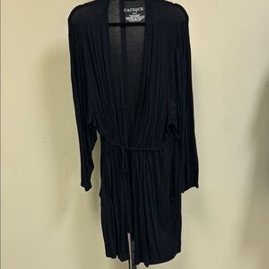 Cacique Black Long Sleeve Robe